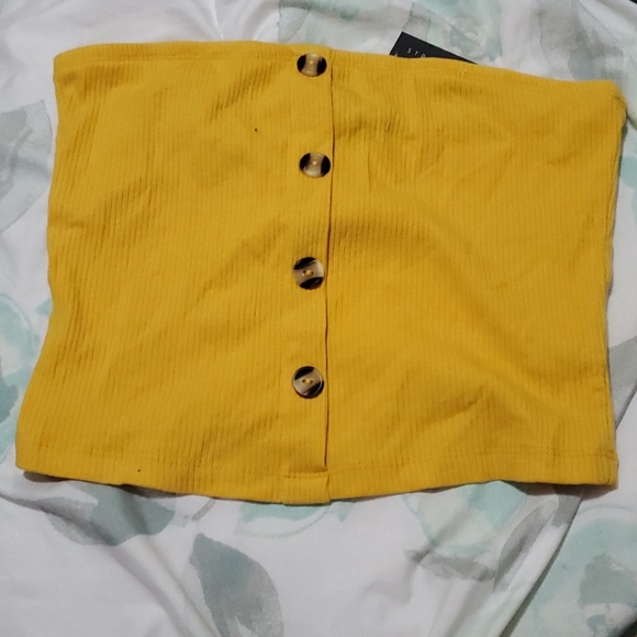2 for $25🌸 NWT yellow tube top - Picture 1 of 2